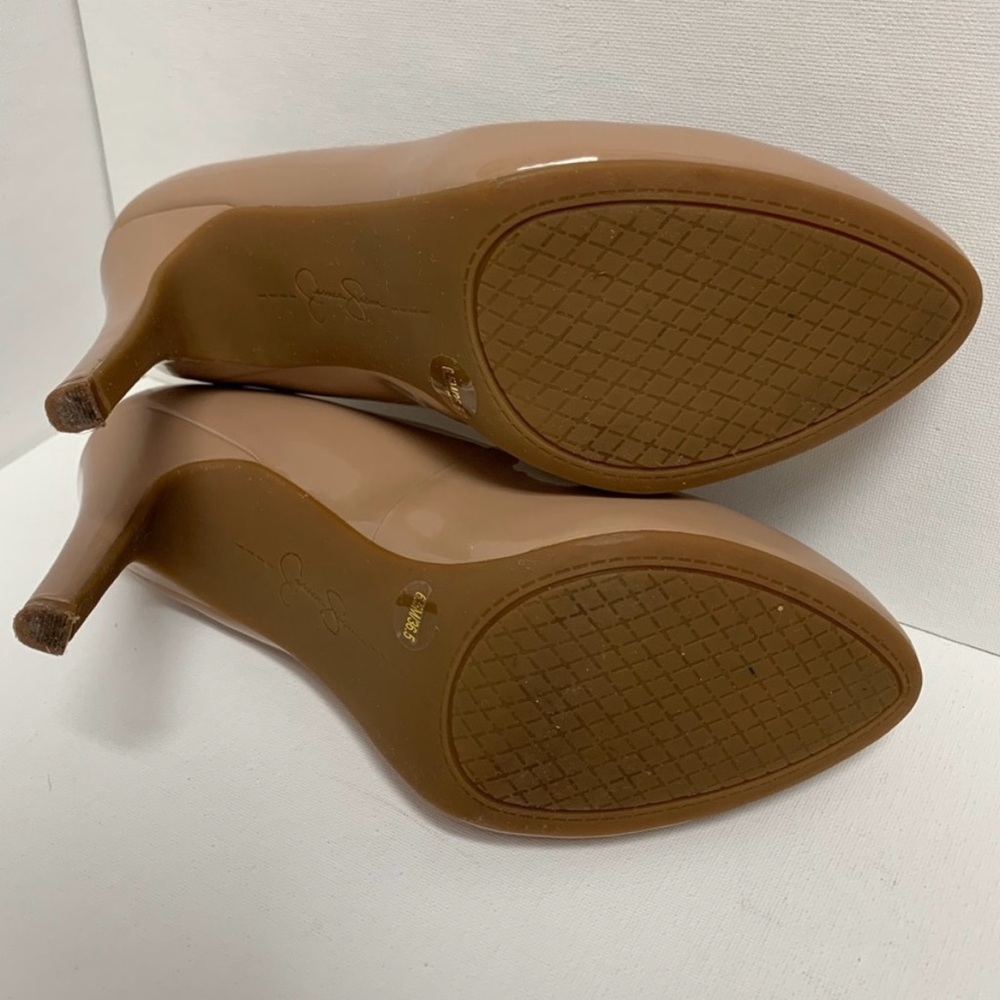Sz 6.5 Jessica Simpson Tan Patent Leather Heel - Picture 7 of 9